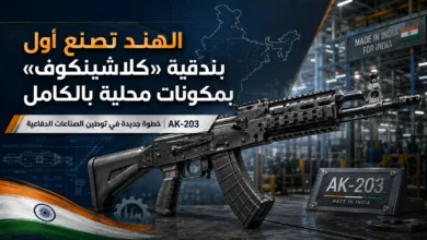 الهند تصنع بندقية AK-203 محلية بالكامل ضمن مبادرة صنع في الهند
