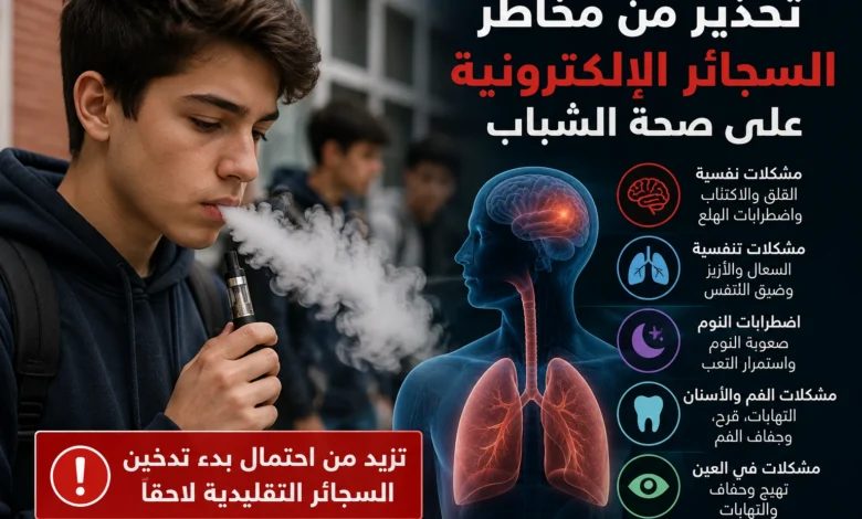 تحذير طبي من تأثير السجائر الإلكترونية على الأطفال والمراهقين
