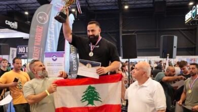 من قلب العاصمة بيروت.. رقم قياسي عالمي جديد للبطل علي صفي الدين في رفع الجرن
