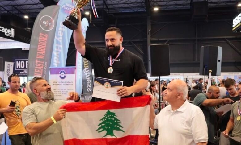 من قلب العاصمة بيروت.. رقم قياسي عالمي جديد للبطل علي صفي الدين في رفع الجرن