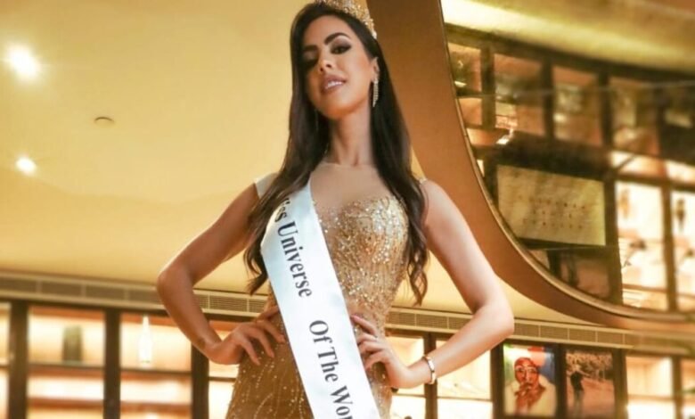 ناجحة وجميلة Miss Universe of the World Nagila Saleh تفوز بالتكريم في AFDAL الدولي